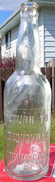 EGMONDVILLE BREWING COMPANY EMBOSSED BEER BOTTLE