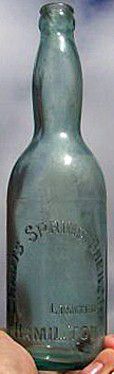 GRANT'S SPRINGS BREWERY LIMITED EMBOSSED BEER BOTTLE