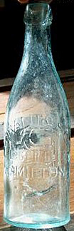 P. GRANT & SONS LAGER BEER EMBOSSED BEER BOTTLE