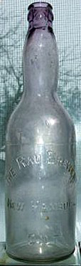 THE RAU BREWERY EMBOSSED BEER BOTTLE