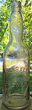 SALEM BREWERY EMBOSSED BEER BOTTLE