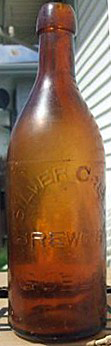 SILVER CREEK BREWERY EMBOSSED BEER BOTTLE