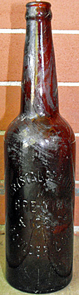 CRYSTAL SPRINGS BREWING AND ICE COMPANY EMBOSSED BEER BOTTLE