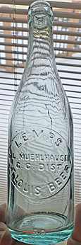 LEMPS ST. LOUIS BEER EMBOSSED BEER BOTTLE