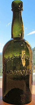 DENVER ALE BREWING COMPANY EMBOSSED BEER BOTTLE