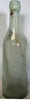 LEMPS ST. LOUIS LAGER BEER EMBOSSED BEER BOTTLE