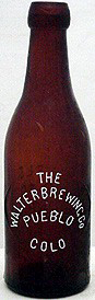 THE WALTER BREWING COMPANY EMBOSSED BEER BOTTLE