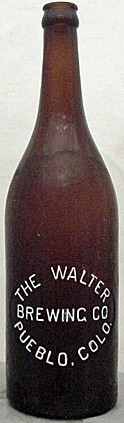 THE WALTER BREWING COMPANY EMBOSSED BEER BOTTLE