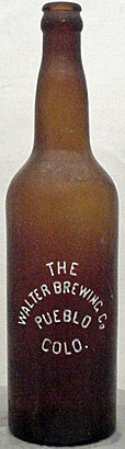 THE WALTER BREWING COMPANY EMBOSSED BEER BOTTLE