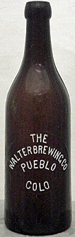 THE WALTER BREWING COMPANY EMBOSSED BEER BOTTLE