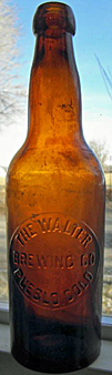 THE WALTER BREWING COMPANY EMBOSSED BEER BOTTLE