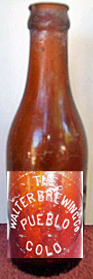 THE WALTER BREWING COMPANY EMBOSSED BEER BOTTLE