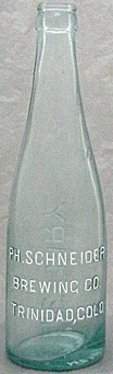 PH. SCHNEIDER BREWING COMPANY EMBOSSED BEER BOTTLE