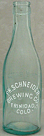 PH. SCHNEIDER BREWING COMPANY EMBOSSED BEER BOTTLE