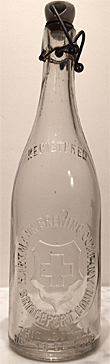 HARTMANN BREWING COMPANY EMBOSSED BEER BOTTLE