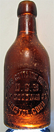 PARK BOTTLING WORKS WEISS BIER EMBOSSED BEER BOTTLE