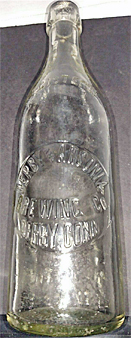 DERBY AND ANSONIA BREWING COMPANY EMBOSSED BEER BOTTLE