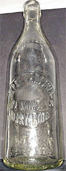 DERBY AND ANSONIA BREWING COMPANY EMBOSSED BEER BOTTLE