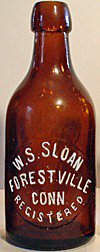 W. S. SLOAN WEISS BIER EMBOSSED BEER BOTTLE