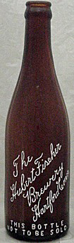 THE HUBERT FISCHER BREWERY EMBOSSED BEER BOTTLE