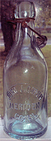 JOHN J. QUINN WEISS BEER EMBOSSED BEER BOTTLE