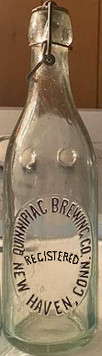 QUINNIPIAC BREWING COMPANY EMBOSSED BEER BOTTLE