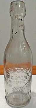 RHODE ISLAND HOP BEER EMBOSSED BEER BOTTLE