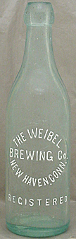 THE WEIBEL BREWING COMPANY EMBOSSED BEER BOTTLE