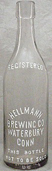 HELLMANN BREWING COMPANY EMBOSSED BEER BOTTLE