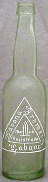 HAVANA BREWERY EMBOSSED BEER BOTTLE