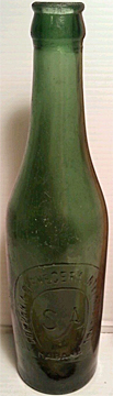 COMPANIA CERVECERA INTERNACIONAL EMBOSSED BEER BOTTLE