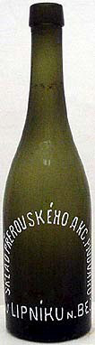 SKLAD PREROVSKHO AKC. PIVOVARU EMBOSSED BEER BOTTLE