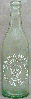 BARTHOLOMAY BREWERY COMPANY EMBOSSED BEER BOTTLE