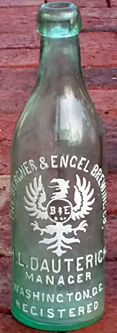 BERGNER & ENGEL BREWING COMPANY EMBOSSED BEER BOTTLE