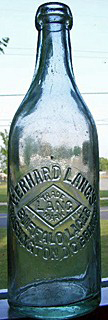 GERHARD LANG'S BUFFALO LAGER EMBOSSED BEER BOTTLE