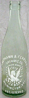 HARTMANN & FEHRENBACH BREWING COMPANY EMBOSSED BEER BOTTLE