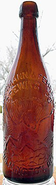 HARTMANN & FEHRENBACH BREWING COMPANY EMBOSSED BEER BOTTLE