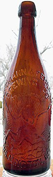 HARTMANN & FEHRENBACH BREWING COMPANY EMBOSSED BEER BOTTLE