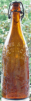 HARTMANN & FEHRENBACH BREWING COMPANY EMBOSSED BEER BOTTLE