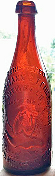 HARTMANN & FEHRENBACH BREWING COMPANY EMBOSSED BEER BOTTLE