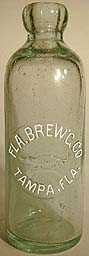 THE FLORIDA BREWING COMPANY EMBOSSED BEER BOTTLE