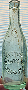 THE FLORIDA BREWING COMPANY EMBOSSED BEER BOTTLE