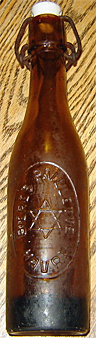 BIERES PAILLETTE EMBOSSED BEER BOTTLE