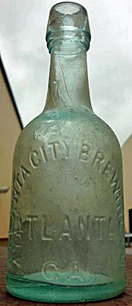 ATLANTA CITY BREWING COMPANY EMBOSSED BEER BOTTLE