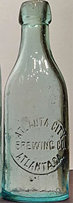 ATLANTA CITY BREWING COMPANY EMBOSSED BEER BOTTLE