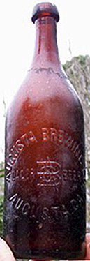 AUGUSTA BREWING COMPANY EMBOSSED BEER BOTTLE