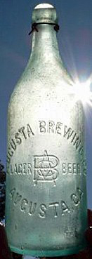 AUGUSTA BREWING COMPANY EMBOSSED BEER BOTTLE