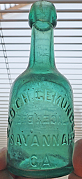 GEORGE CH. GEMUNDEN LAGER BEER EMBOSSED BEER BOTTLE