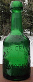 GEORGE CH. GEMUNDEN LAGER BEER EMBOSSED BEER BOTTLE