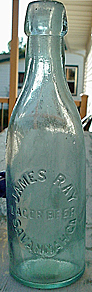 JAMES RAY LAGER BEER EMBOSSED BEER BOTTLE